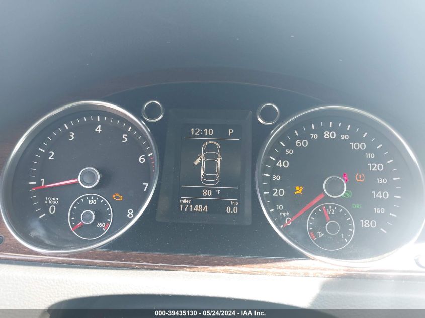 2012 Volkswagen Cc Lux Plus VIN: WVWHN7AN1CE539595 Lot: 39435130