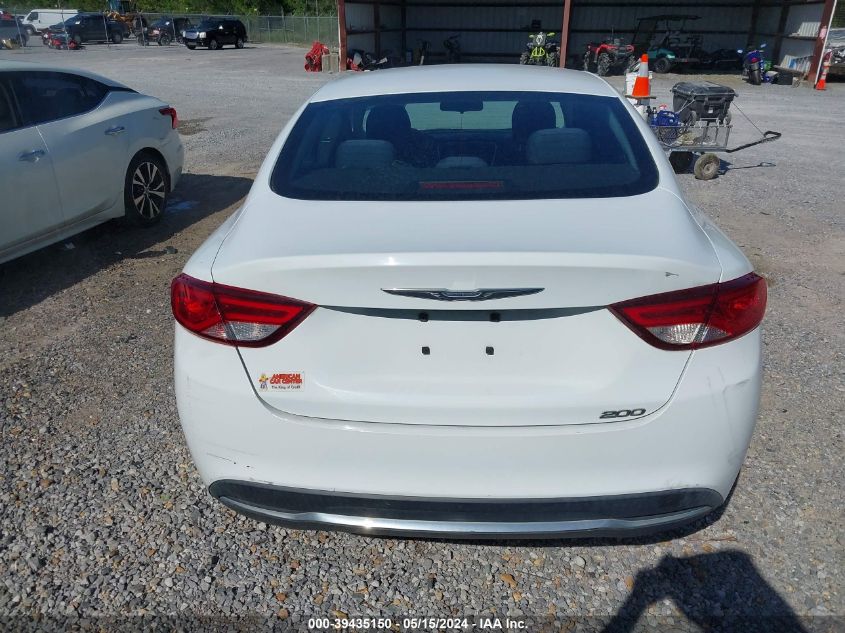 2015 Chrysler 200 Limited VIN: 1C3CCCAB1FN756524 Lot: 39435150