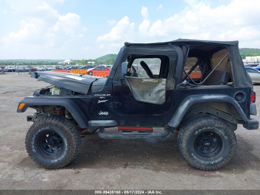 2000 Jeep Wrangler Sport VIN: 1J4FA49S5YP774843 Lot: 39435168