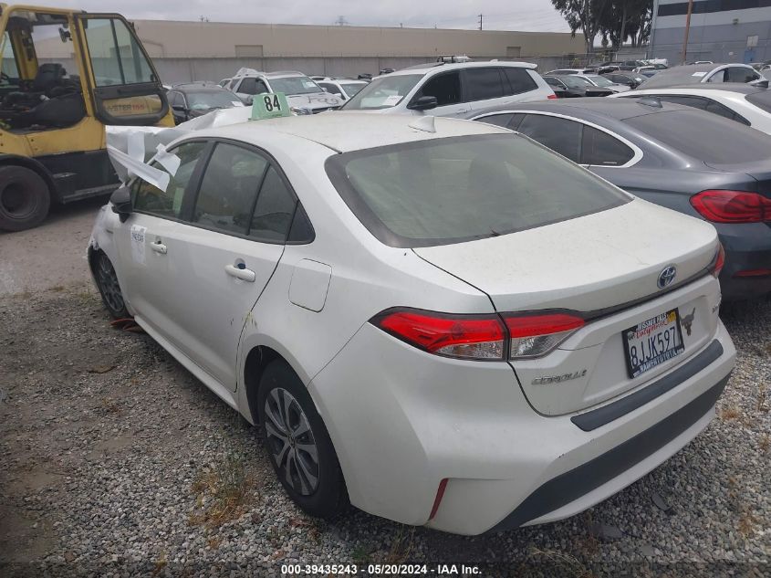 2020 Toyota Corolla Hybrid Le VIN: JTDEBRBE4LJ001101 Lot: 39435243