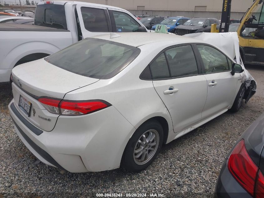 2020 Toyota Corolla Hybrid Le VIN: JTDEBRBE4LJ001101 Lot: 39435243