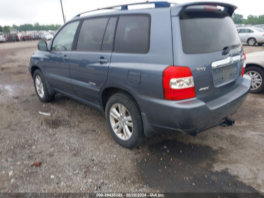 2007 Toyota Highlander Hybrid Limited V6 VIN: JTEEW21A670035719 Lot: 39435245