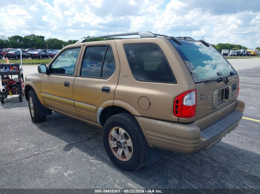 2001 Isuzu Rodeo Ls/Lse/S VIN: 4S2CK58W914313883 Lot: 39435301