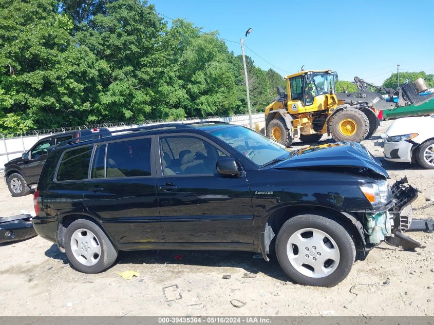 2005 Toyota Highlander Limited V6 VIN: JTEDP21A850084927 Lot: 39435364