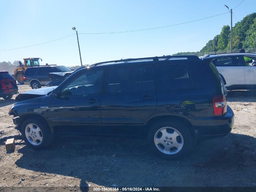 2005 Toyota Highlander Limited V6 VIN: JTEDP21A850084927 Lot: 39435364