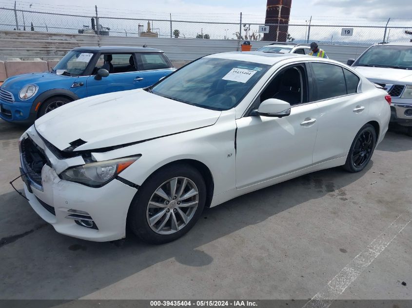 2014 Infiniti Q50 Premium VIN: JN1BV7AR3EM685906 Lot: 39435404