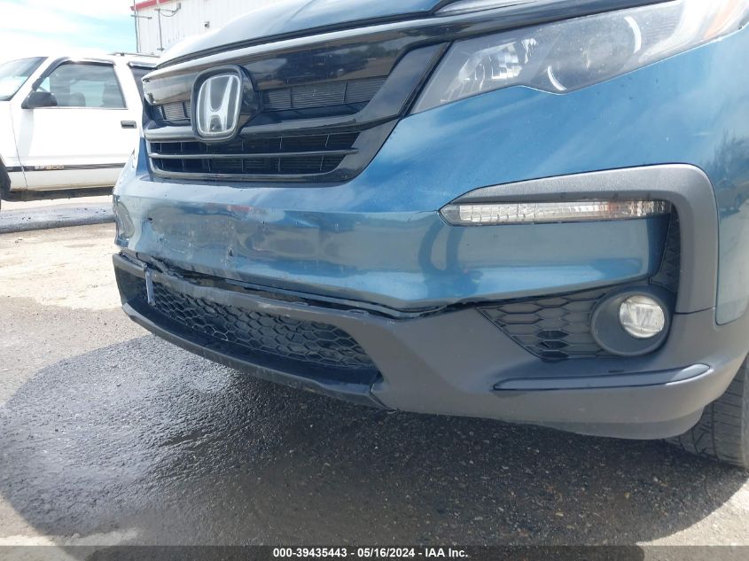 2021 Honda Pilot Se VIN: 5FNYF6H25MB092479 Lot: 39435443