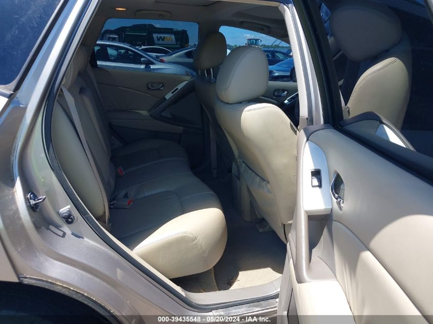 2010 Nissan Murano Sl VIN: JN8AZ1MU3AW006181 Lot: 39435548