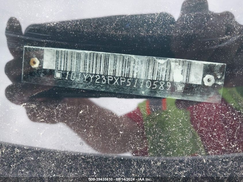 1993 Chevrolet Corvette VIN: 1G1YY23PXP5110589 Lot: 39435610