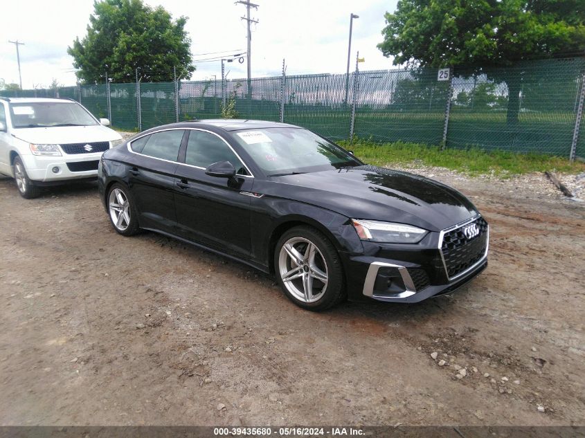 2022 Audi A5 Sportback Premium Plus 45 Tfsi S Line Quattro S Tronic VIN: WAUFACF53NA021077 Lot: 39435680