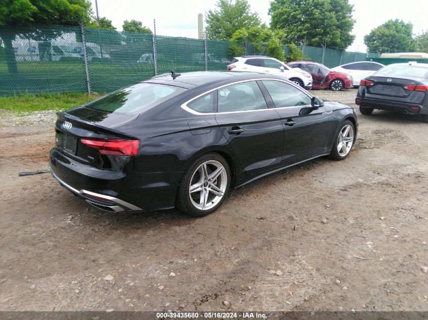 2022 Audi A5 Sportback Premium Plus 45 Tfsi S Line Quattro S Tronic VIN: WAUFACF53NA021077 Lot: 39435680