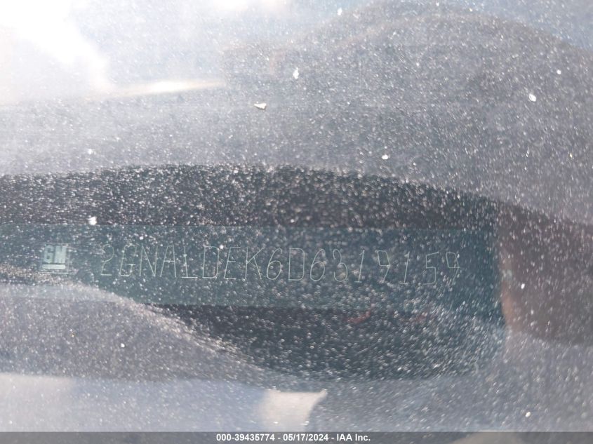 2013 Chevrolet Equinox 1Lt VIN: 2GNALDEK6D6319159 Lot: 39435774