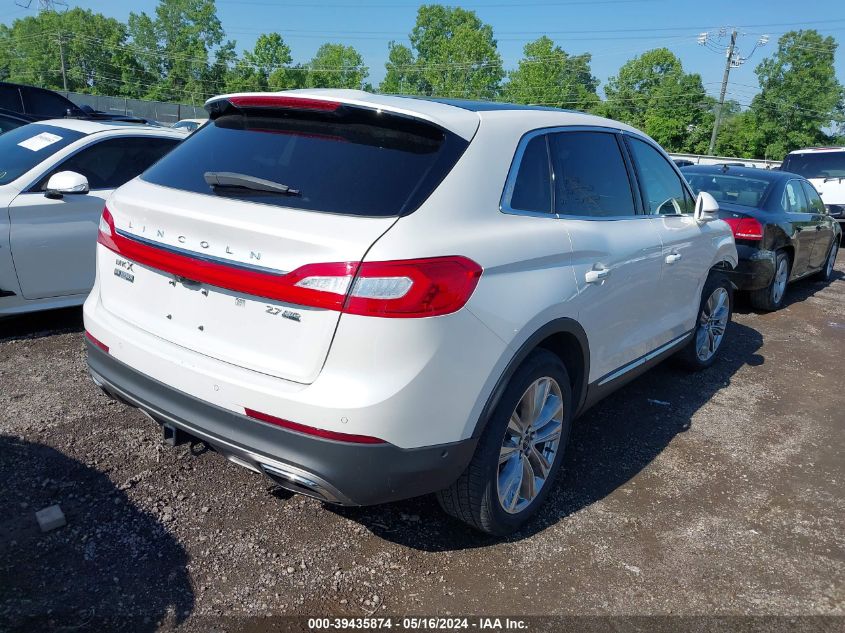 2016 Lincoln Mkx Reserve VIN: 2LMTJ8LP4GBL62679 Lot: 39435874