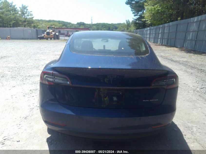 2022 Tesla Model 3 Long Range Dual Motor All-Wheel Drive VIN: 5YJ3E1EB7NF207766 Lot: 39436007