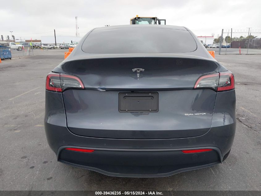 2022 Tesla Model Y Long Range Dual Motor All-Wheel Drive VIN: 7SAYGDEE3NF551416 Lot: 39436235