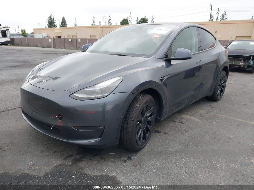 2022 Tesla Model Y Long Range Dual Motor All-Wheel Drive VIN: 7SAYGDEE3NF551416 Lot: 39436235