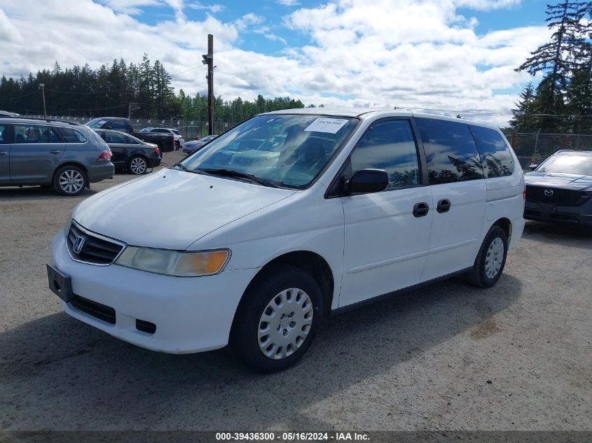 2002 Honda Odyssey Lx VIN: 2HKRL18582H551822 Lot: 39436300