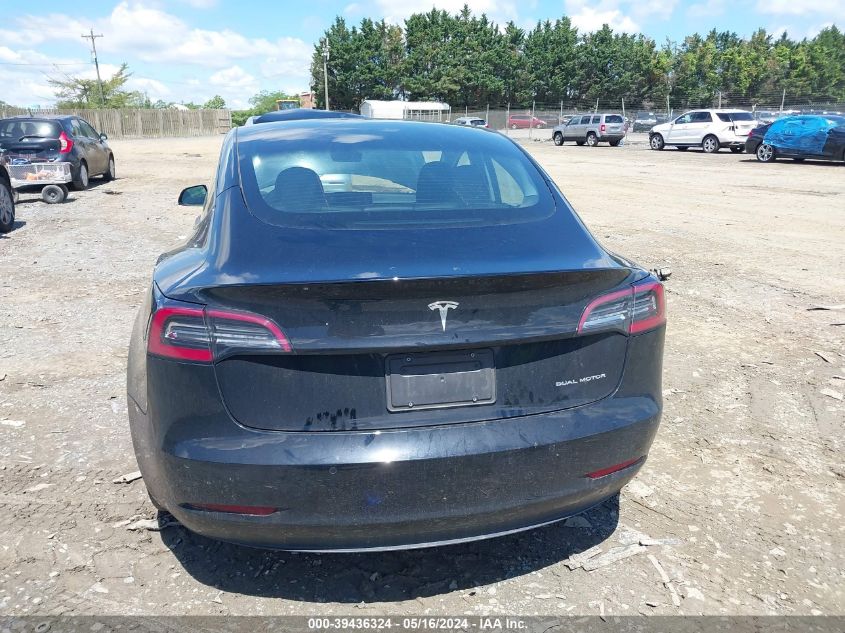 2021 Tesla Model 3 Long Range Dual Motor All-Wheel Drive VIN: 5YJ3E1EB1MF916403 Lot: 39436324