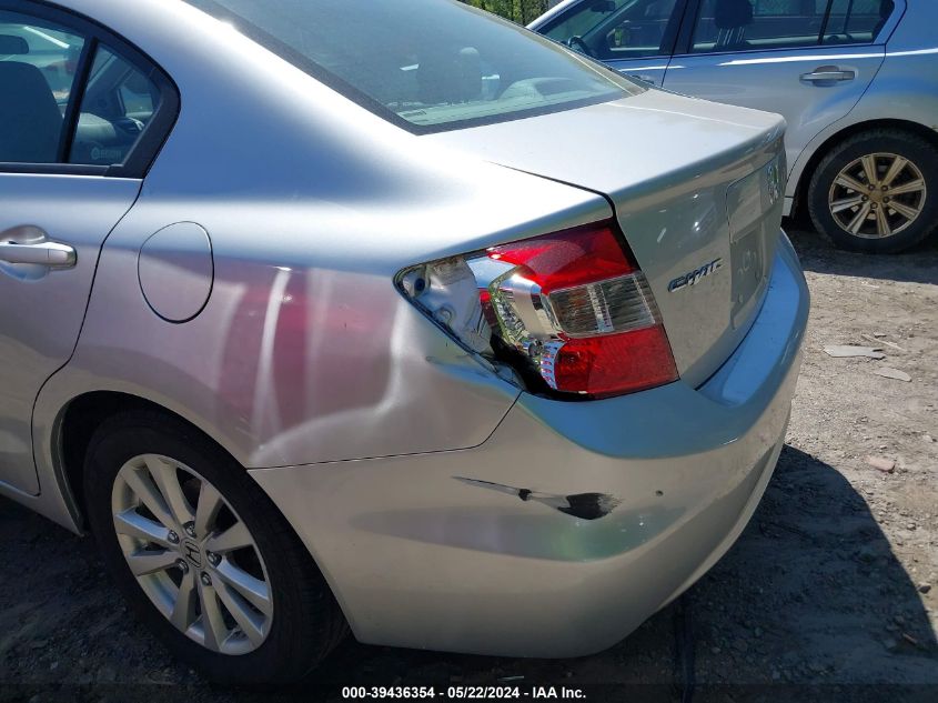 2012 Honda Civic Ex VIN: 19XFB2F8XCE330074 Lot: 39436354