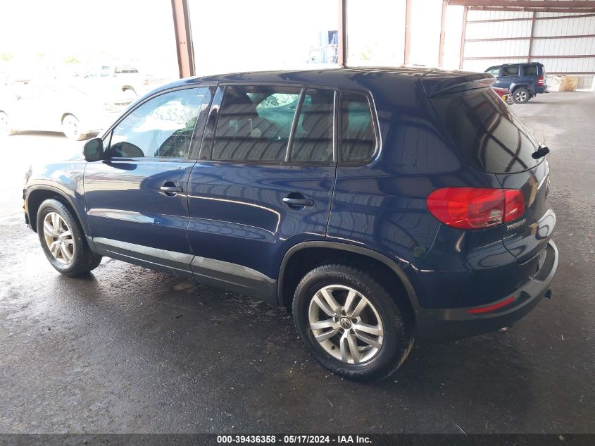 2014 Volkswagen Tiguan S VIN: WVGAV3AX9EW605220 Lot: 39436358