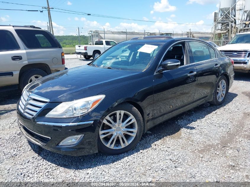 2013 Hyundai Genesis 3.8 VIN: KMHGC4DD7DU227349 Lot: 39436397