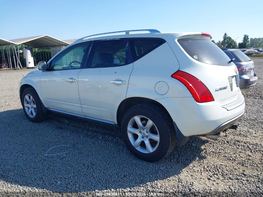 2006 Nissan Murano Se VIN: JN8AZ08W96W540430 Lot: 39436411