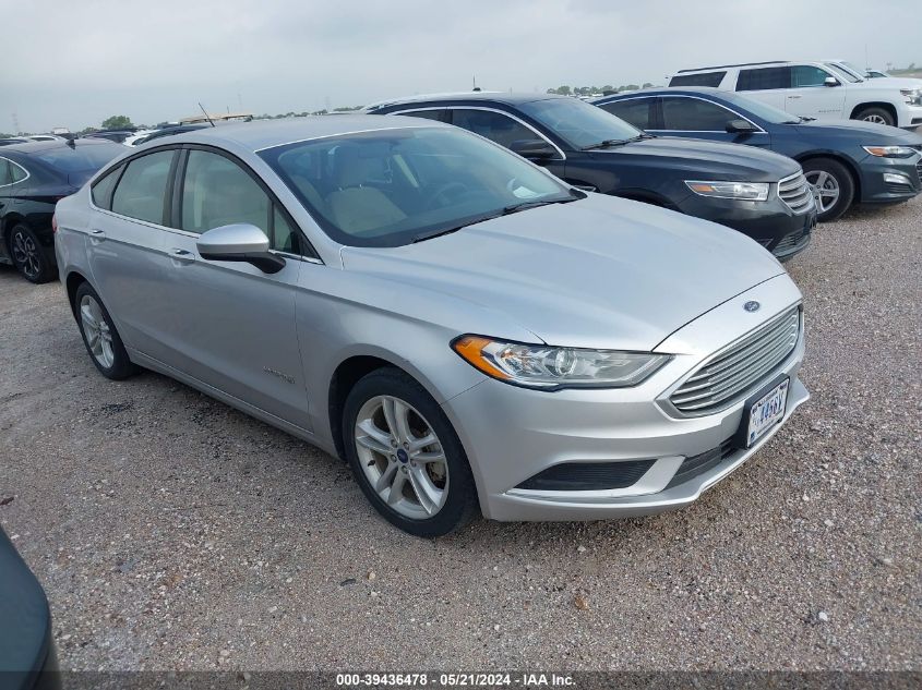 2018 Ford Fusion Hybrid S VIN: 3FA6P0UU2JR278988 Lot: 39436478