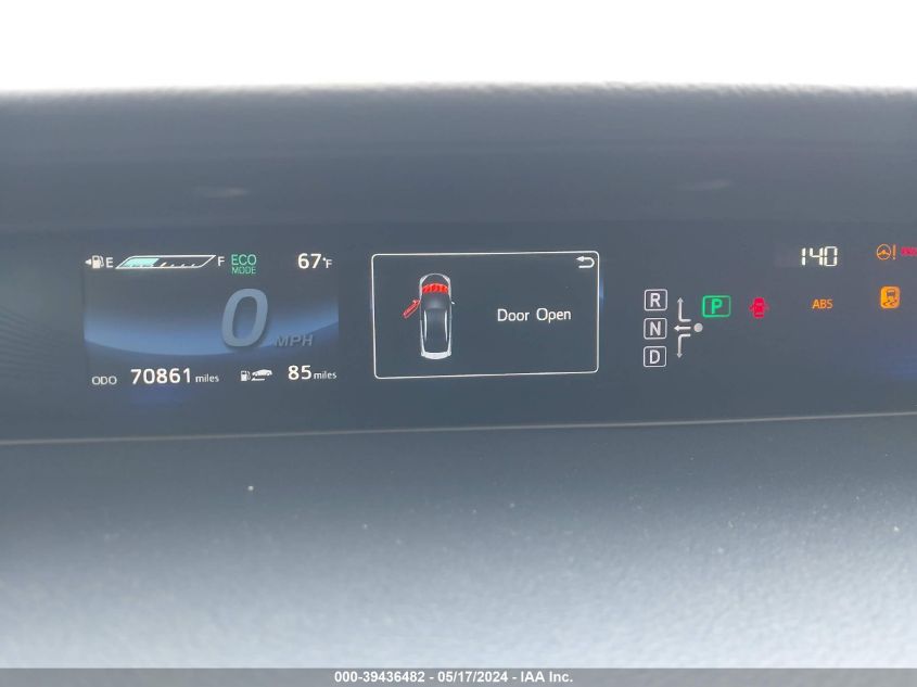 2017 Toyota Mirai VIN: JTDBVRBD6HA003439 Lot: 39436482