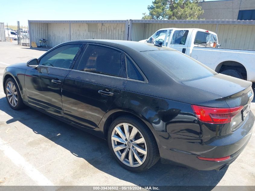 2017 Audi A4 2.0T Ultra Premium VIN: WAUGMAF42HN037551 Lot: 39436502