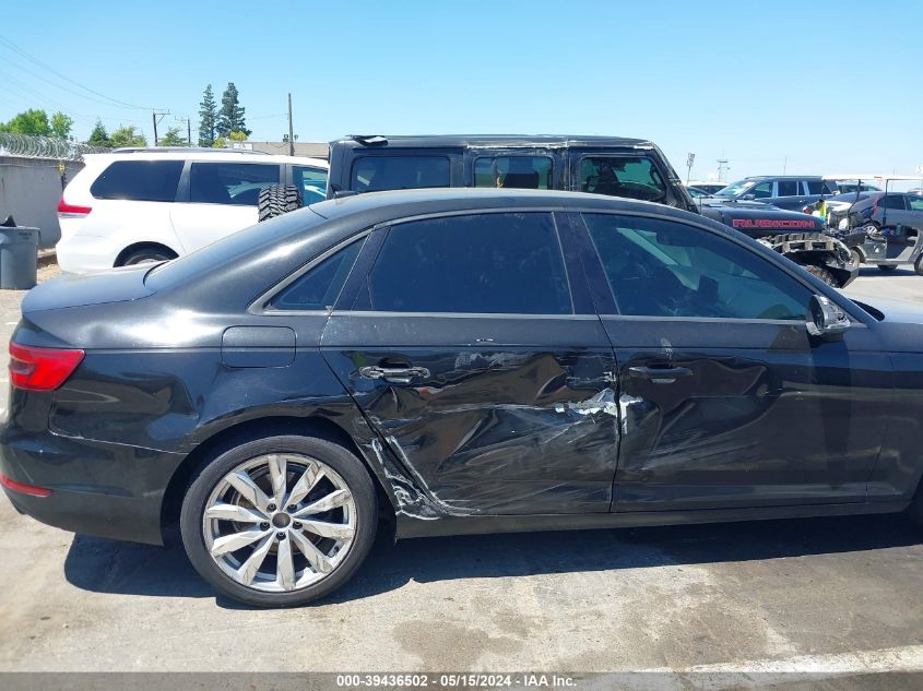 2017 Audi A4 2.0T Ultra Premium VIN: WAUGMAF42HN037551 Lot: 39436502