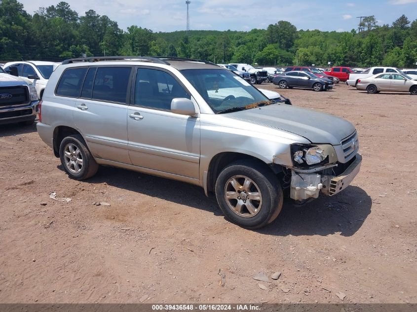 2006 Toyota Highlander V6 VIN: JTEGP21A360113829 Lot: 39436548