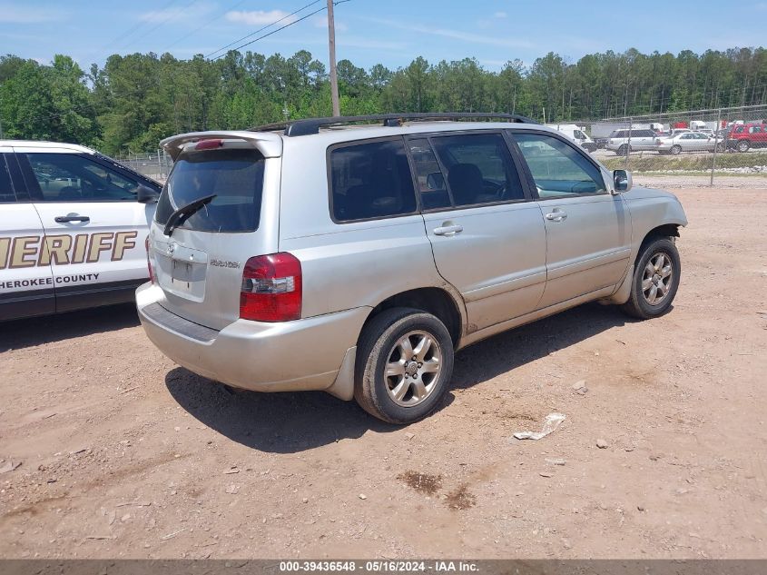 2006 Toyota Highlander V6 VIN: JTEGP21A360113829 Lot: 39436548