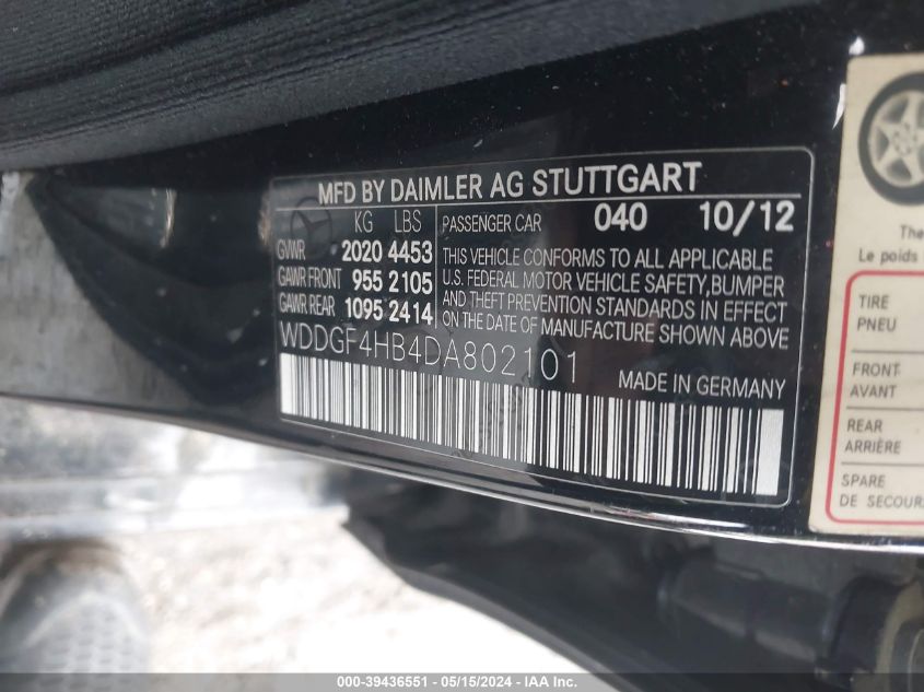 WDDGF4HB4DA802101 | 2013 MERCEDES-BENZ C 250