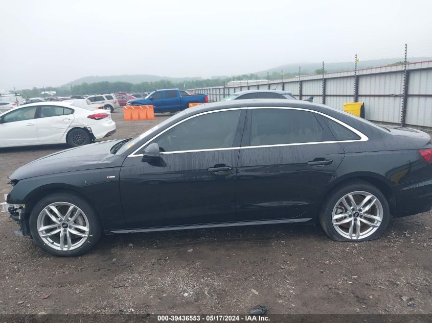 2020 Audi A4 Premium Plus 45 Tfsi Quattro S Tronic VIN: WAUENAF41LA052093 Lot: 39436553