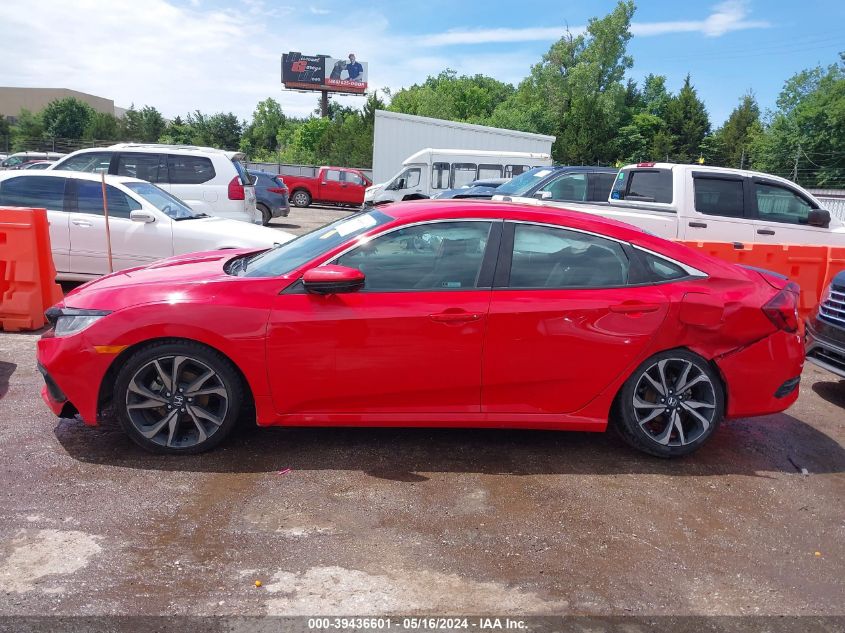 2019 Honda Civic Sport VIN: 2HGFC2F80KH593790 Lot: 39436601