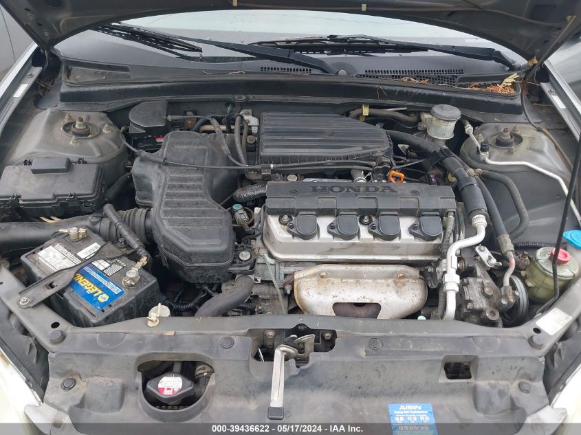 2004 Honda Civic Lx VIN: 2HGES16564H615521 Lot: 39436622