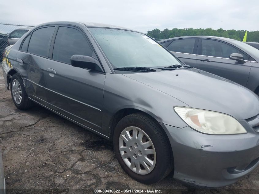 2004 Honda Civic Lx VIN: 2HGES16564H615521 Lot: 39436622