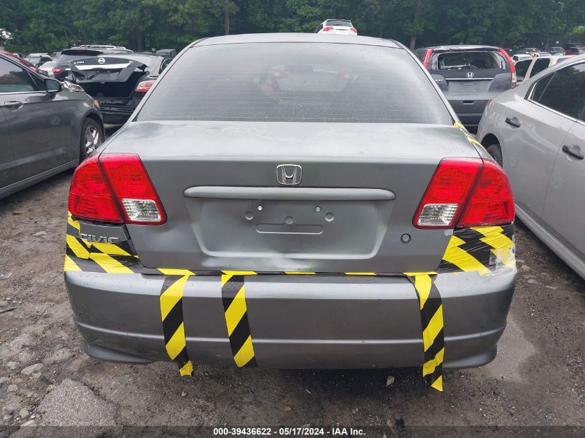 2004 Honda Civic Lx VIN: 2HGES16564H615521 Lot: 39436622