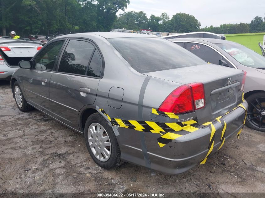 2004 Honda Civic Lx VIN: 2HGES16564H615521 Lot: 39436622