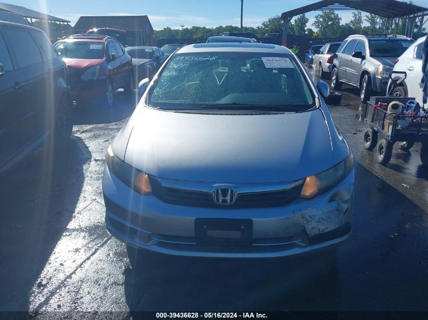 2012 Honda Civic Ex VIN: 19XFB2F81CE314989 Lot: 39436628