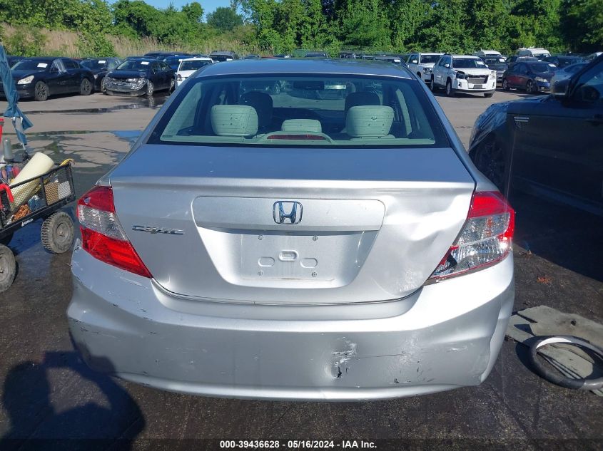 2012 Honda Civic Ex VIN: 19XFB2F81CE314989 Lot: 39436628