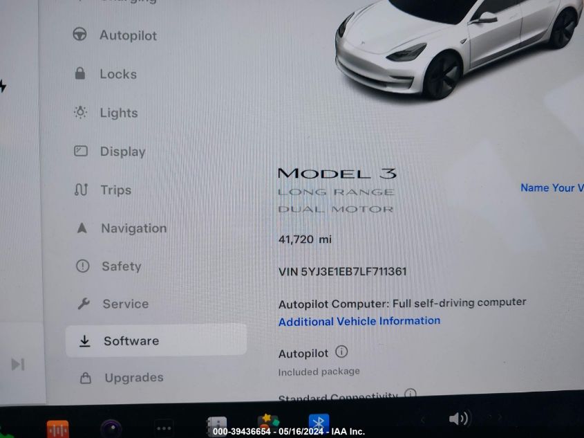 2020 TESLA MODEL 3 LONG RANGE DUAL MOTOR ALL-WHEEL DRIVE - 5YJ3E1EB7LF711361