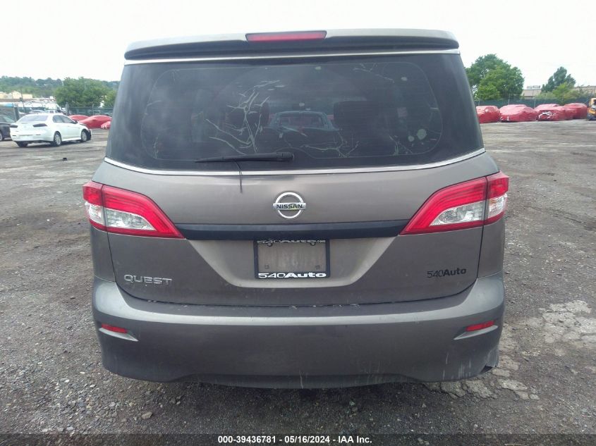 2016 Nissan Quest Platinum/S/Sl/Sv VIN: JN8AE2KP9G9154678 Lot: 39436781