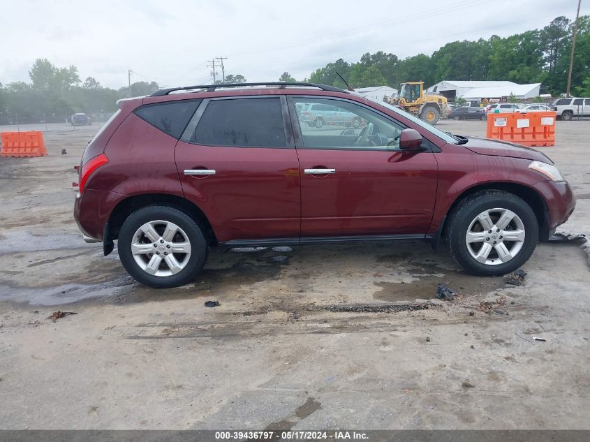 2006 Nissan Murano S VIN: JN8AZ08W96W516869 Lot: 39436797