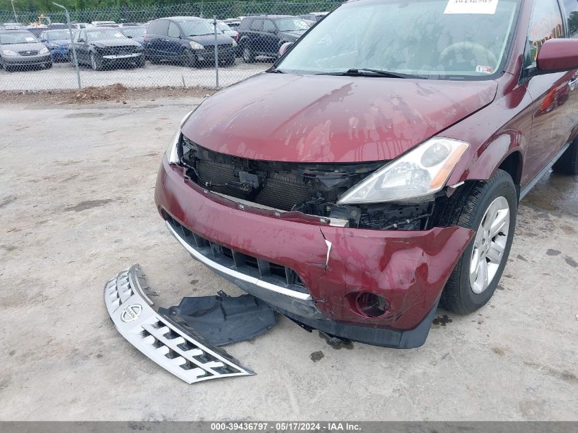 2006 Nissan Murano S VIN: JN8AZ08W96W516869 Lot: 39436797