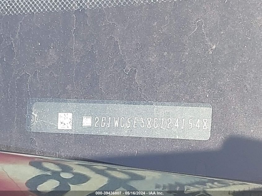 2012 Chevrolet Impala Ltz VIN: 2G1WC5E38C1241548 Lot: 39436807