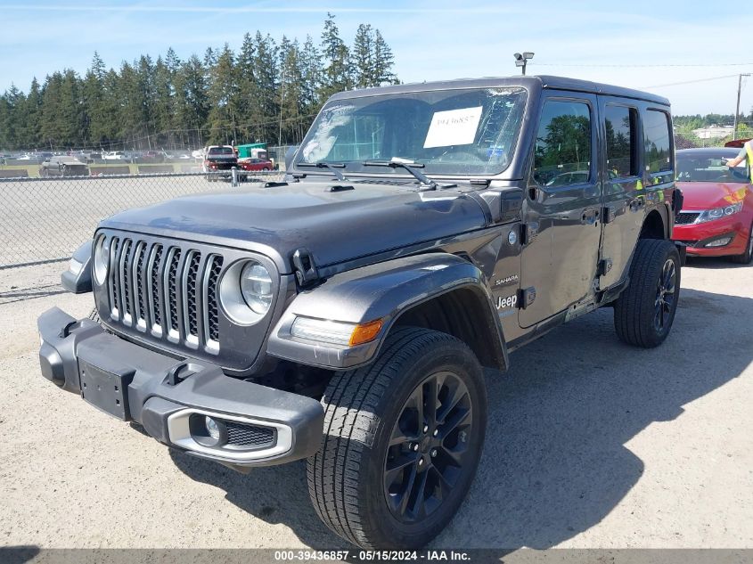 2021 Jeep Wrangler 4Xe Unlimited Sahara 4X4 VIN: 1C4JJXP66MW676475 Lot: 39436857