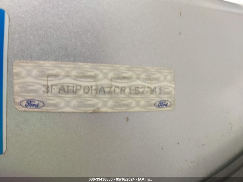 2012 Ford Fusion Se VIN: 3FAHP0HA7CR157241 Lot: 39436880