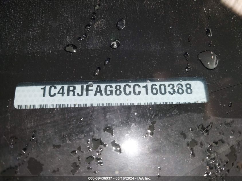 2012 Jeep Grand Cherokee Laredo VIN: 1C4RJFAG8CC160388 Lot: 39436937