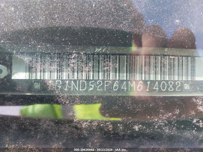 2004 Chevrolet Classic VIN: 1G1ND52F64M614082 Lot: 39436945